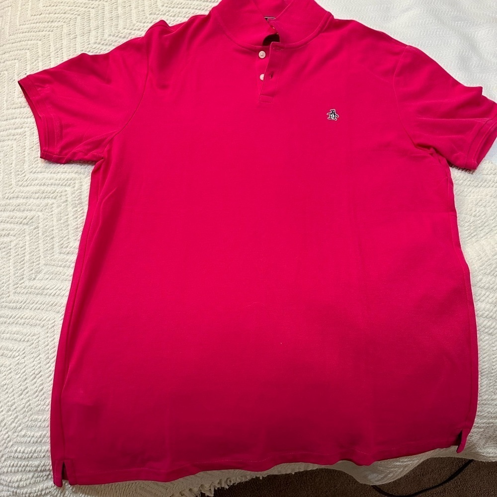 Penguin Pink Mens Polo NWOT XL 100% Cotton